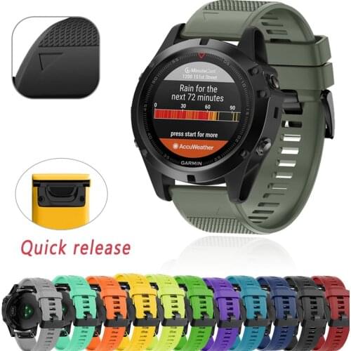 Colorful 20 22 26mm Strap Quick Release watch sport Silicone Replacement BandStrap For Garmin Fenix 6 6X 6SPro 5S 5 5XPlus watch