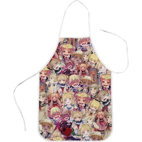 Kitchen Apron My Hero Academia Himiko Toga Sleeveless Polyester Aprons for Child Adult Home Cleaning Tools Waist Baking Apron