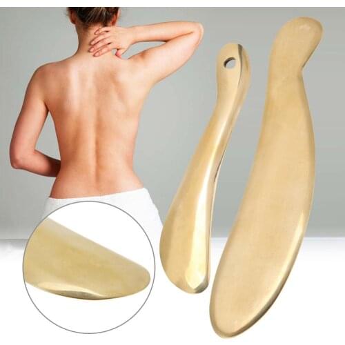 Medical Grade Copper Gua Sha Guasha Scrapers Acupuncture Massage Stainless Steel Metal Plate Body Massager Therapy Tool L and S