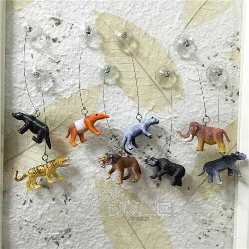 Mini pvc figure Out of print dinosaur prehistoric ancient beast animal model Saber tooth tiger mammoth Ewing 8pcs/set