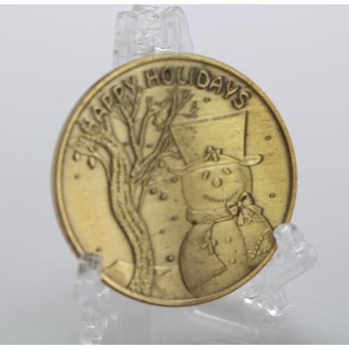 Happy Holidays Christmas Coin Gift 2018 Merry Christmas Bronze Clad Coins Gifts Collection Crafts