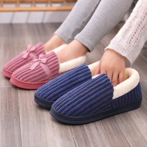 New Fashion Style Winter Soft Couple Slipppers Ladies Shoes Women Candy Color Home Shoe Female Soft Warm Indoor Flats Cute