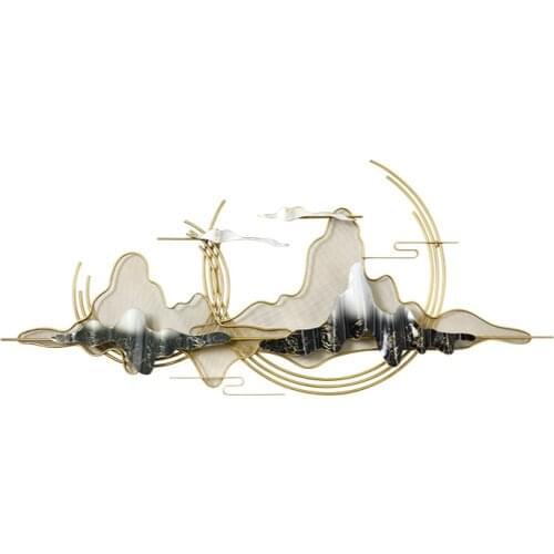 YL New Chinese Style Wall Decoration Metal Wall Decoration Living Room Sofa Background Wall Pendant Creative Wall Decorations