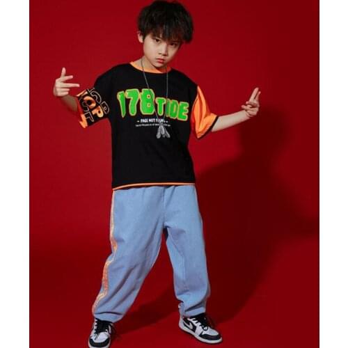 Girls Hip Hop Clothing Oversize Tshirt Cargo Shorts For Kids Street Dance Costume Modern Jazz Ballroom Dancing Clothes Rave Wear