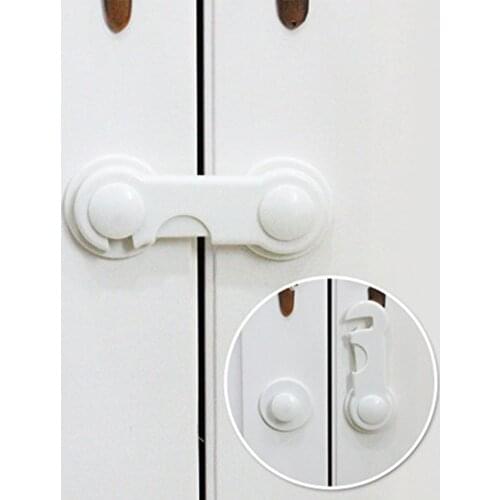 Plastic Baby Safety Lock Door Drawers Wardrobe Toddler Kids Safety Cover Closet Door Latch