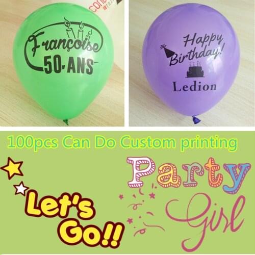 Custom Your Own Party balloons Personalized balloon Print Your Name Logo for Wedding birthday baby shower Advertising Balloons