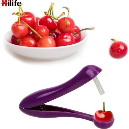 Cherry Core Seed Remover Cherry Pitter Kitchen Accessories Useful Keep Complete Plastic Fruits Gadgets Tools