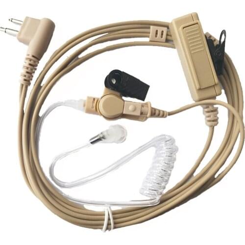 Walkie Talkie Beige Color Acoustic Tube Earphone For Two Way Radio Motorola CLS1410 CP88, CP040. CP100,CP150, CP200 EP450