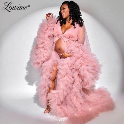 Pink Pregnant Evening Dresses Long Prom Dress Hot Sexy Plus Size Photo Shoot Party Gowns 2021 Customized Maternity Dresses