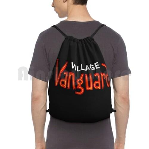 The Village Vanguard Nyc Backpack Drawstring Bag Riding Climbing Gym Bag Village Vanguard Village Nyc Music Venue Music Club