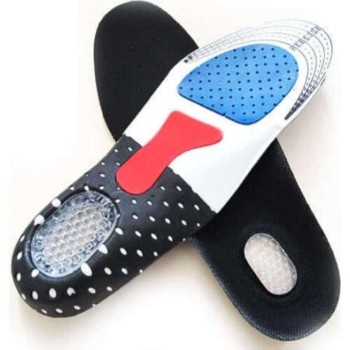 Unisex Solid Silicone Gel Insoles Foot Care For Plantar Fasciitis Heel Spur Sport Shoe Pad Insoles Arch Orthopedic Brioche