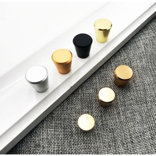 Light luxury round single hole aluminum alloy handle cabinet drawer solid knobs handles dresser cupboard Pulls