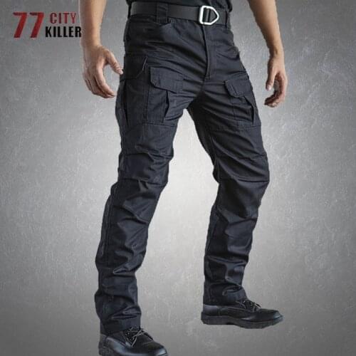 Tactical Cargo Pants Men Multi Pockets Wear-resistant Waterproof Trousers Male Outdoor Military SWAT Combat Joggers Mens Pants