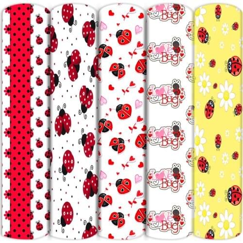 Cartoon Characters Faux Leather Sheets Dog Pattern Printed Synthetic Leather Fabric Roll Sewing Materials for Earrings Bows