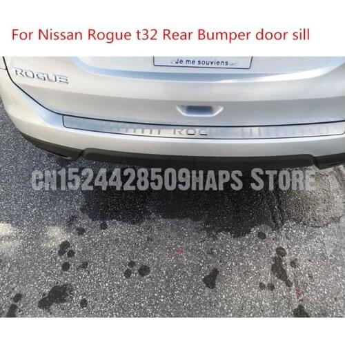 For Nissan Rogue t32 2014-2020 Ultra-thin car stainless steel Rear Bumper Protector Sill Trunk Rear guard Tread Plate Car stylin