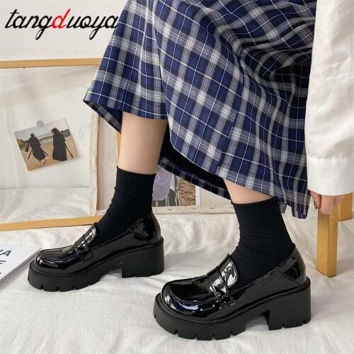 Women girl Uniform Shoes Uwabaki Japanese JK Round Toe Women Girls School Students Lolita Black Cosplay Shoes Rubber Sole