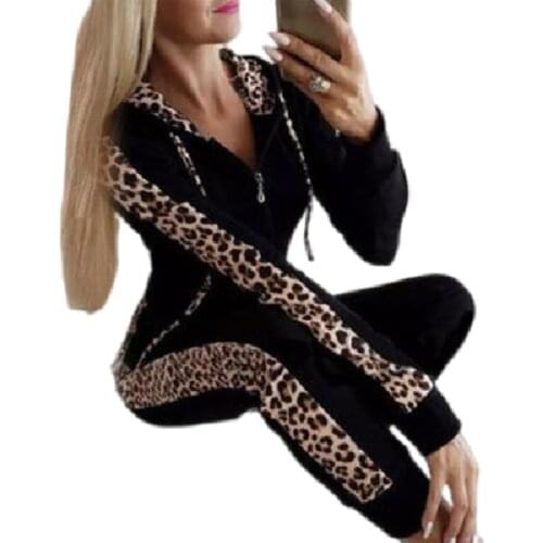 2Pcs Set Women Sport Tracksuit Zipper Hoodies Sweatshirt Pants Set Jogger Sport Wear Ladies Casual Sweat Autumn Streetwear Suit