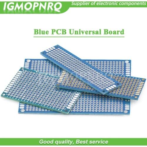 1pcs Double-Sided Protoboard Breadboard Universal Board blue PCB 2*8cm 3*7cm 4*6cm 5*7cm 7*9cm 2.54mm