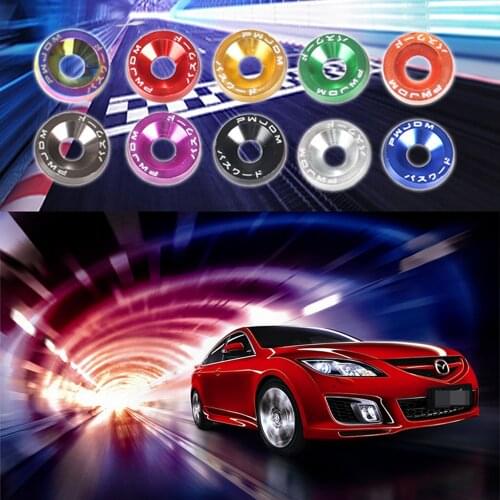 10 Pcs For JDM Car Modified Gasket Screw Electric Motorcycle License Plate Frame Personality Decorative Gasket Screw M6