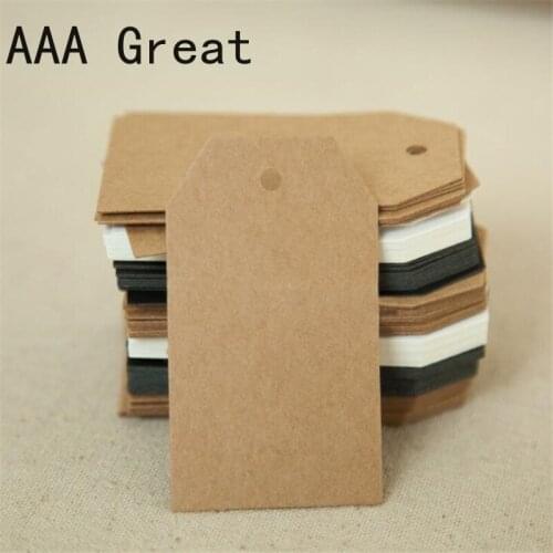 100Pcs/Lot Kraft Paper Card Wedding Favour Gift Tags Luggage Tag Price Label Blank Packaging Clothes Shoes Invitation Cards Gift