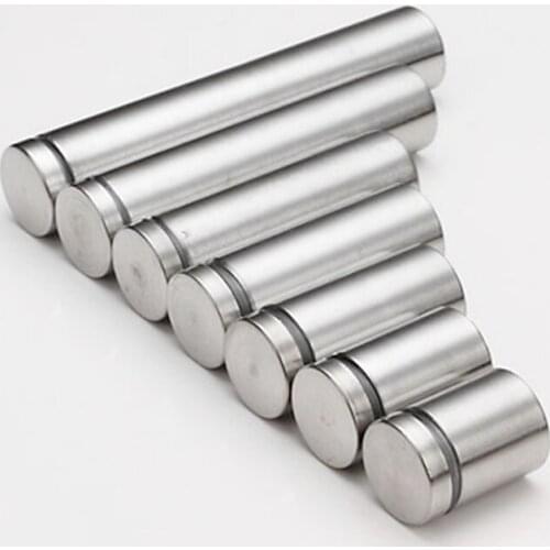 2Pcs 12x120mm Fixed advertising nails Silver Advertisement Nails Glass Standoff Pins Stainless Steel Standoff Pins Screw