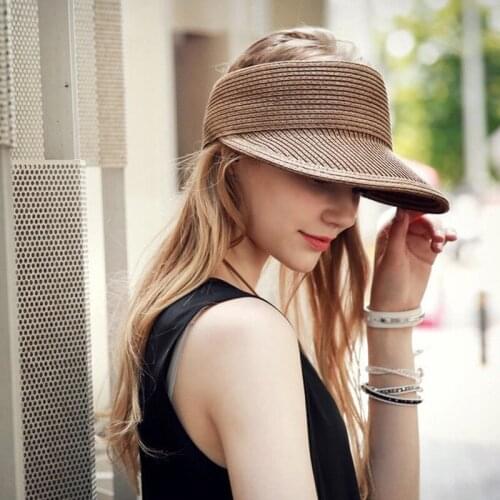2021 Women Hat Wide Brim Floppy Drive Summer Beach Sun Hat Straw Hat Summer Hat Women Anti-UV Sun Hat Women