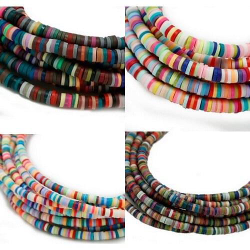 Mixed Color 3/4/5/6mm 400pcs Polymer Clay Chip Disk Loose Spacer Beads for Handmade Craft Sweing Cloth Fashion Jewelry