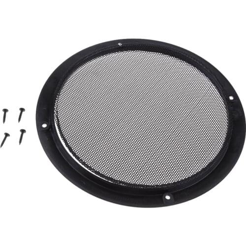 8inch Speaker Cover Metal Mesh Grille Protection Decorative Circle Silver