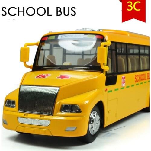 Discount 50% Big Yellow School Bus, 1:24 alloy Pull back model cars,suv models,Diecast car,free shipping