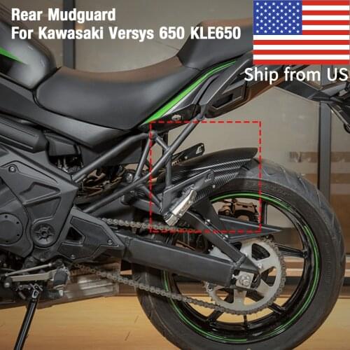 Motorcycle Rear Hugger Fender Mudguard Splash Guard For Kawasaki Versys 650 KLE650 2007-2021 2020 2019 2018 2017 2016 2015 14 13