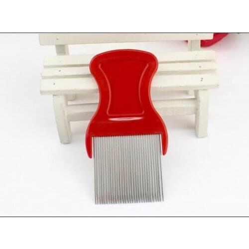 Fast shipping way 9CM metal stainless steel lice comb detangle close tine comb for hair care cleaning hairdressing styling tool