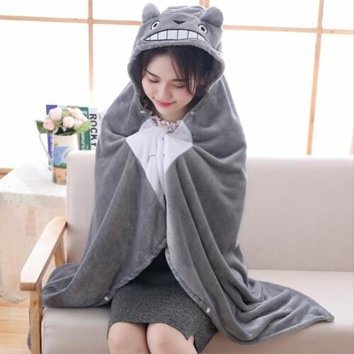 Household Cute Cartoon Coral Fleece Blanket Multifunctional Summer Portable Nap Air Conditioning Quilt Airplane Blanket