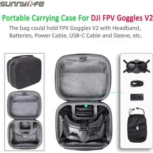 Sunnylife DJI FPV Goggles V2 Carrying Case For DJI FPV Portable Storage Bag for DJI FPV Goggles V2 Drone Accessories