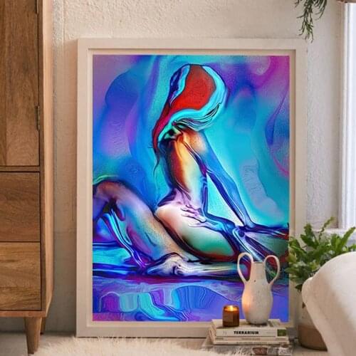 Color Sexy Men And Women Canvas Painting Abstract Make Love Poster Bedroom Bedside Wall Art Decorative Canvas Painting Pictures