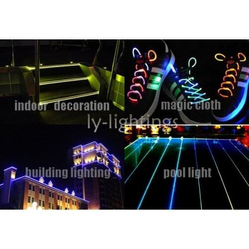 Decoration special lighting optical fiber side light side-glow optic fibre 4mm/60m save durable flexible no uv clear waterproof