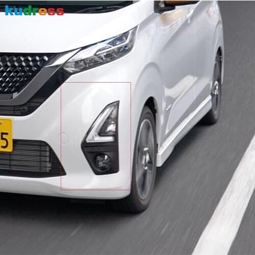 For Nissan Dayz B4 2019 2020 ABS Chrome Front Fog light Lamp Cover Trim Foglight Lamp Strip Frame Foglight Bezel Decoration