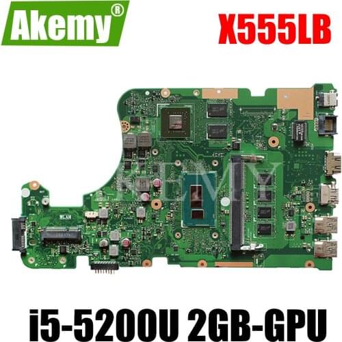 EDP X555LB Mainboard X555LD REV 3.3 For Asus X555LJ X555LF X555LB X555LP laptop motherboard cpu 4G-RAM i5-5200u GT940M/2GB