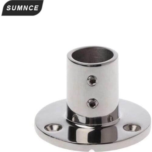 Marine Stainless Steel Boat Hand Rail Fitting 90 Degree Round Base