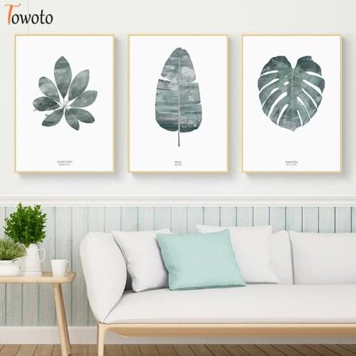 Modernism Plant Canvas Painting for Living Room Home Poster Print Monstera Leaves Wall Art Nordic Style Minimalism Decor Art