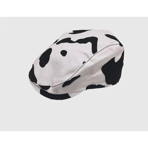 Cow Beret peaked cap Fashion Casual Mens And Womens Hats Retro Berets Hat For Women Cotton Literature Painters Cow Peaked Cap