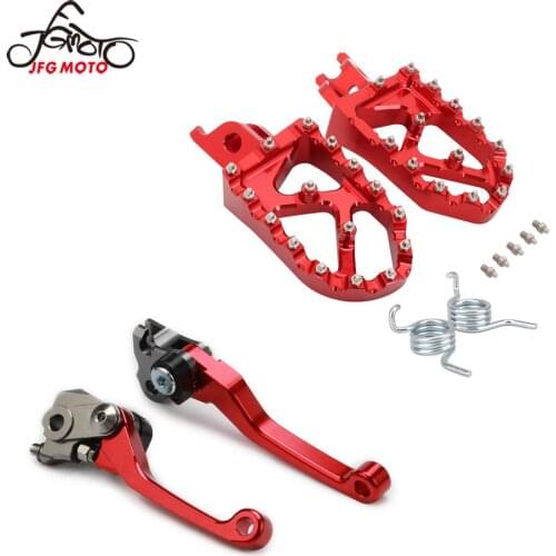 Motorcycle CNC Footrest Footpeg Foot Pegs Brake Clutch Lever Sets For HONDA CRF250R CRF450R 07-20 CRF250RX 19-20 CRF450R 17-20