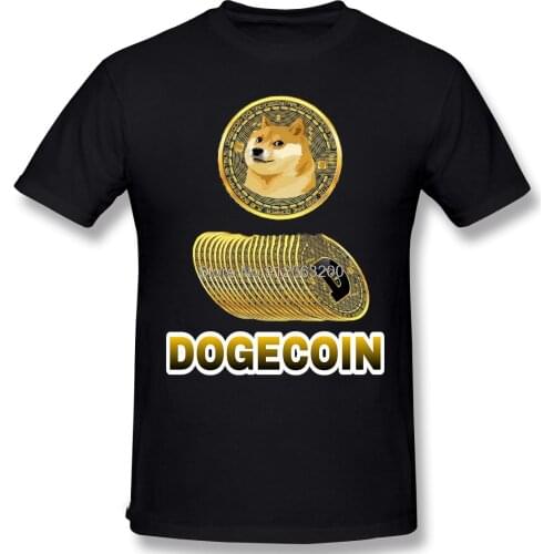 Top Quality Clothing Doge Dogecoin Skyrocketing Bitcoin Currency T-Shirt Cryptocurrency 31 Fashion Short Sleeve Men Shirt