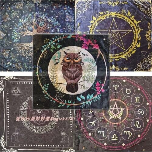 Soft Astrology tablecloth altar wicca Pentagram Tarot table cloth Divination Board Game cards witchcraft supplies for altar