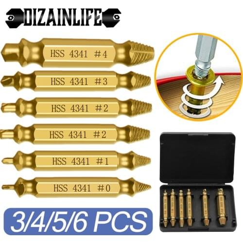Damaged Screw Extractor Drill Bit Set Broken Stud Bolt Remover Speed Out Screw Extractor Double Side Drill Remover Repair Tools