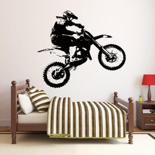 Motorcycle wall stickers mountain extreme sports competition motorcycle show game youth room door decoration vinyl decal gift 22