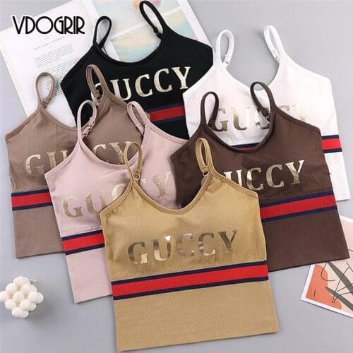 VDOGRIR Underwear Seamless Bras Female Crop Tops With Removable Padded Camisole Lady Lingerie Intimates Sexy Women Sport Bras