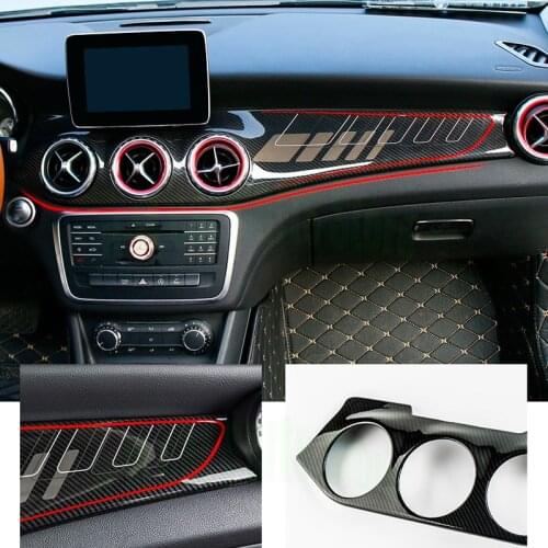 For Mercedes cla250 w117/gla x156/220 /CLA 45 real carbon fiber car sticker modified internal control panel accessories