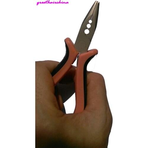 Professional 3 holes tip plier Hair Extension Tool Clip Plier for micro rings links beads & Feather hair extension tools pliers