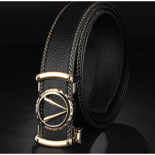 Automatic buckle belts men high quality designer luxury brand fashion Cowskin sash Black Waist Strap Casual belt ceinture homme