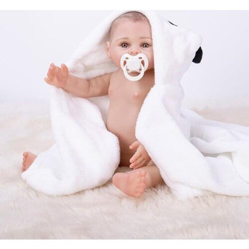 New Full Body Silicone Body Reborn Baby Girl Dolls 17 Inch/43cm Icy Doll Bebes Reborn Children Gifts Bonecas Juguetes Brinquedos